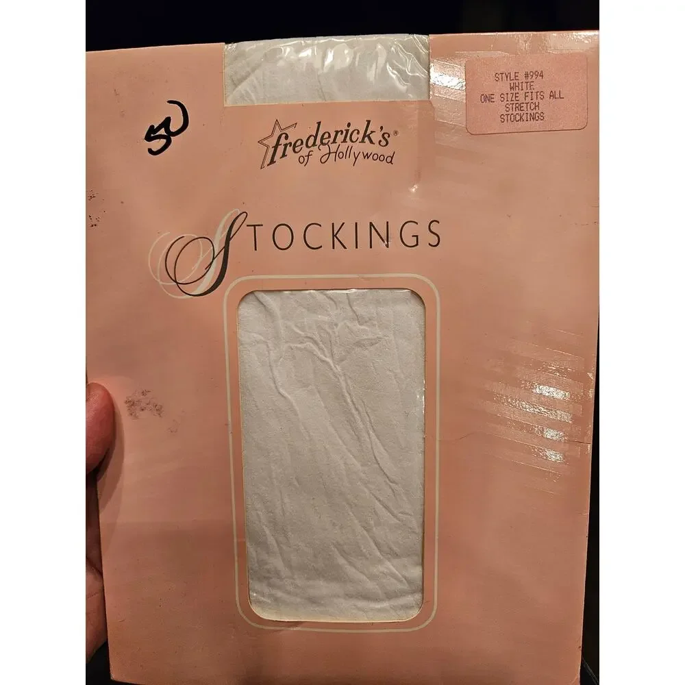 1990s Frederick's of Hollywood one Size White Stockings NWOT